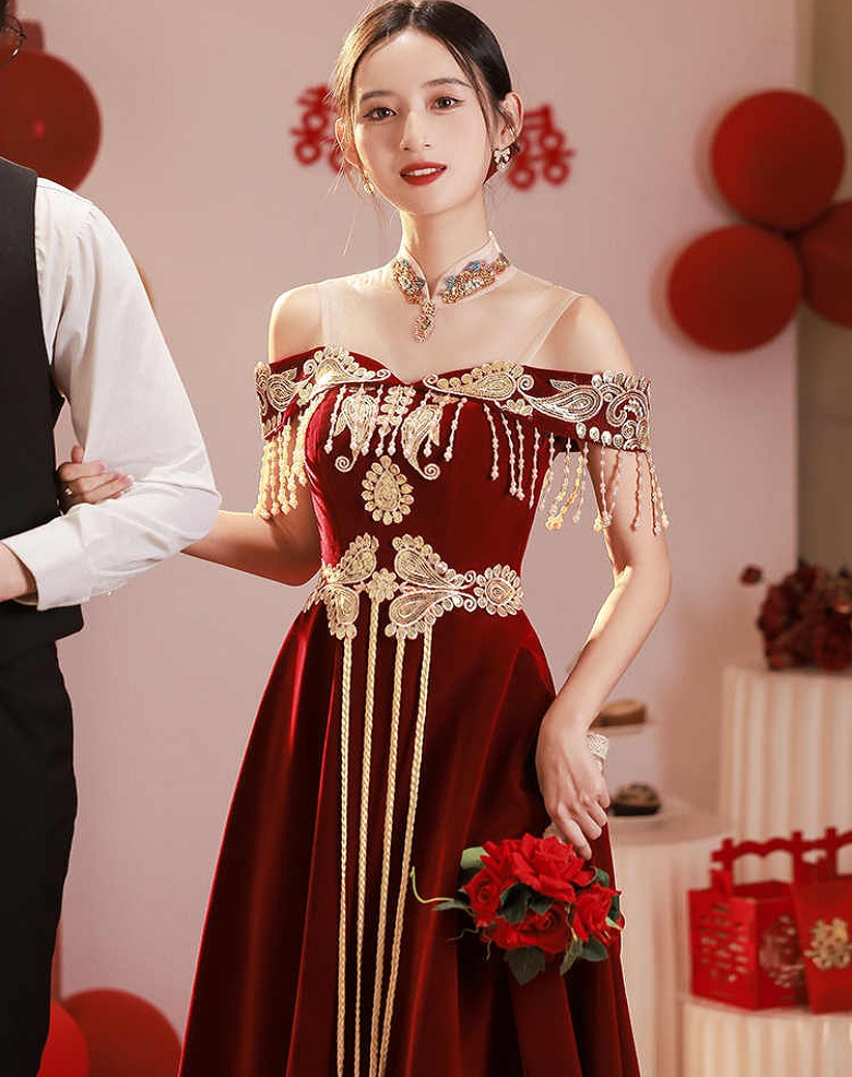 Luxury Lifestyle Dress - Vestido Cheongsam Estilo Chinês para Noivas,