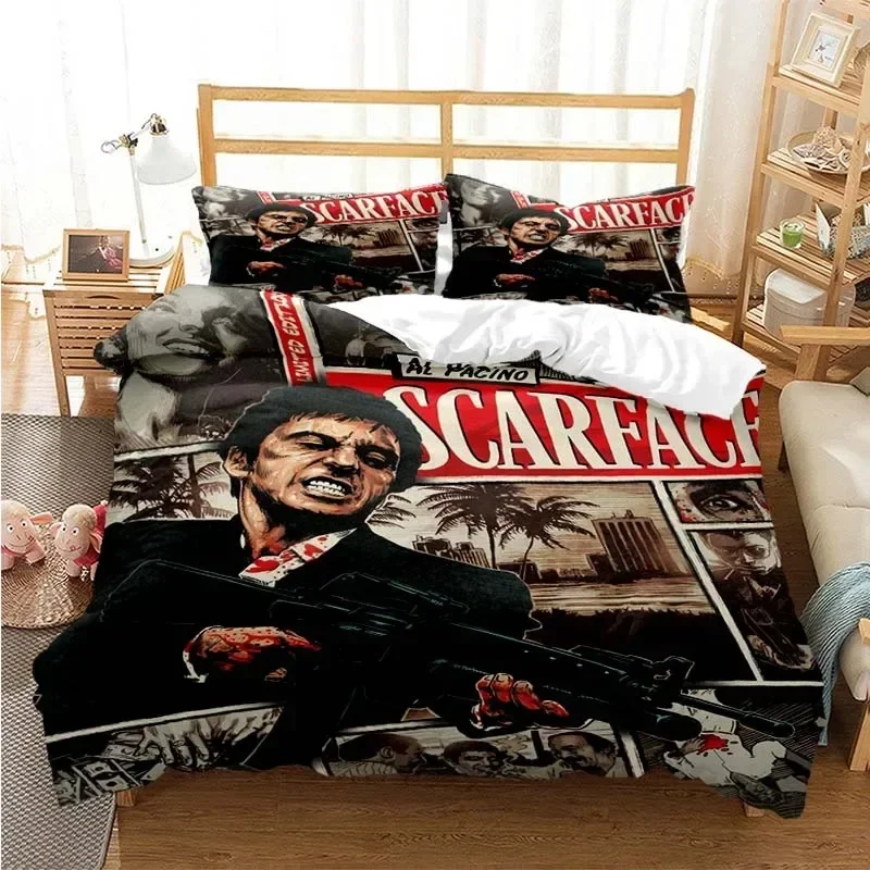 Linen Duvet Cover - Conjunto de Cama Estampado Tony Montana