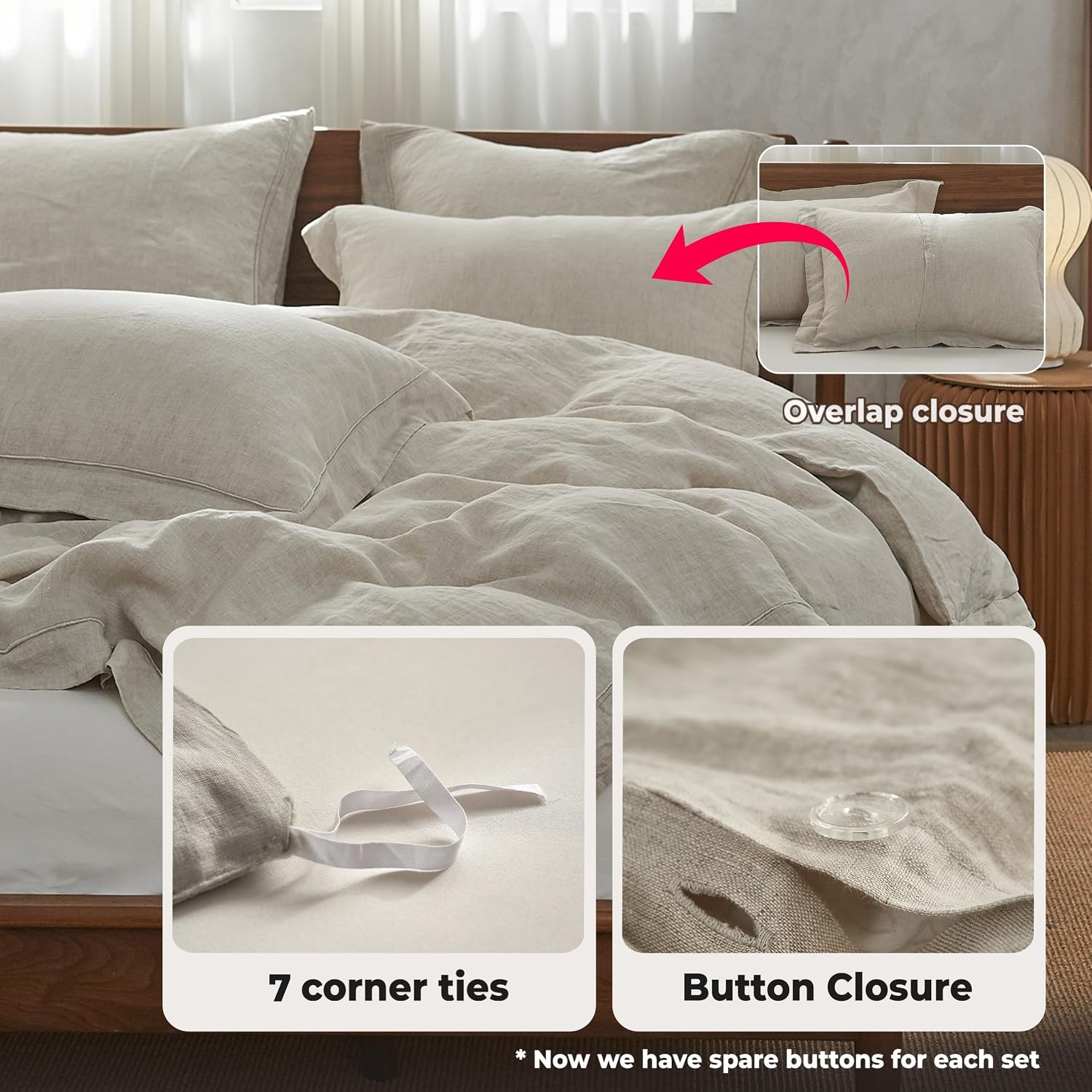 Conjunto de Capa de Edredom de - Linen Duvet Cover avaliação e preço