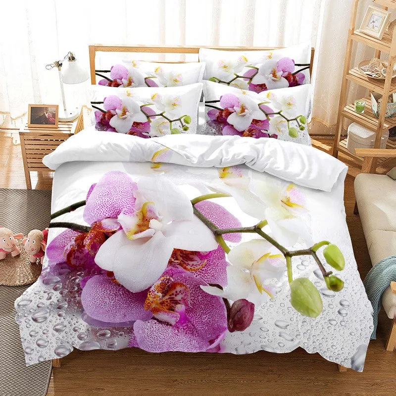 Conjunto de cama flores conjun - Linen Duvet Cover avaliação e preço