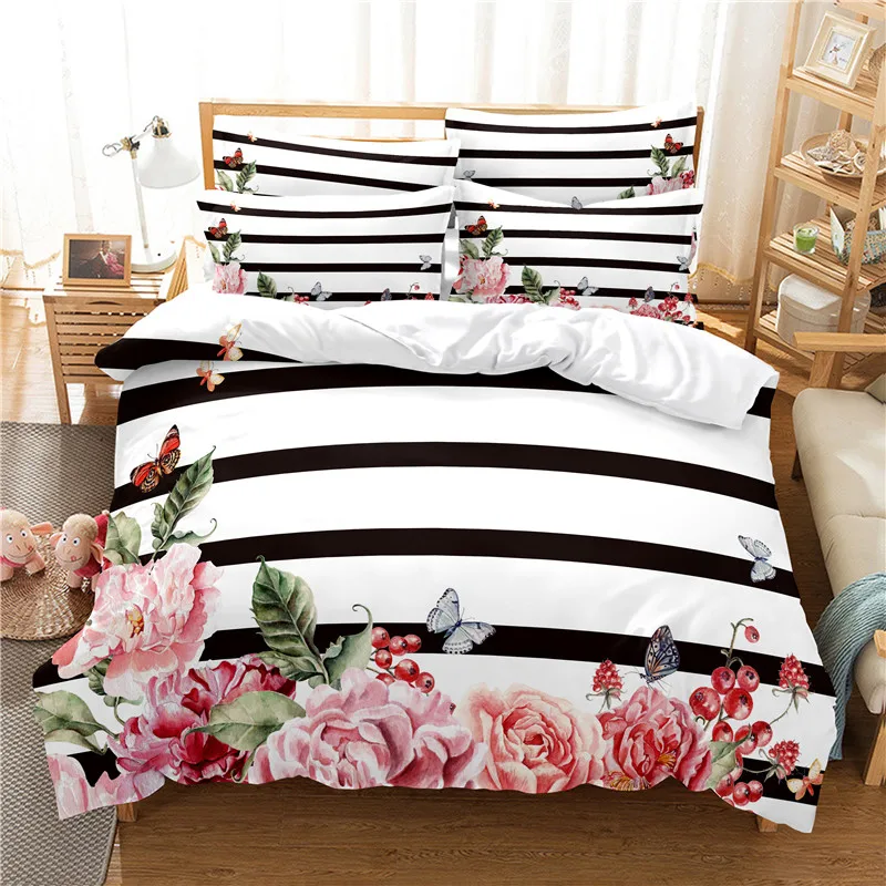 Conjunto de cama flores conjun - Linen Duvet Cover avaliação e preço