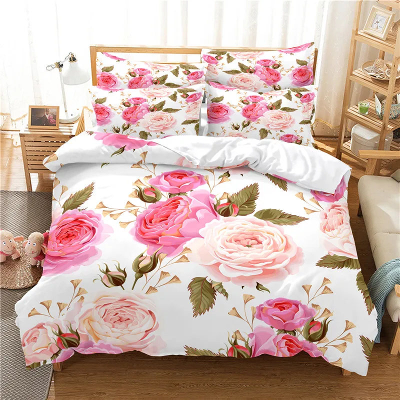 Conjunto de cama flores conjun - Linen Duvet Cover avaliação e preço