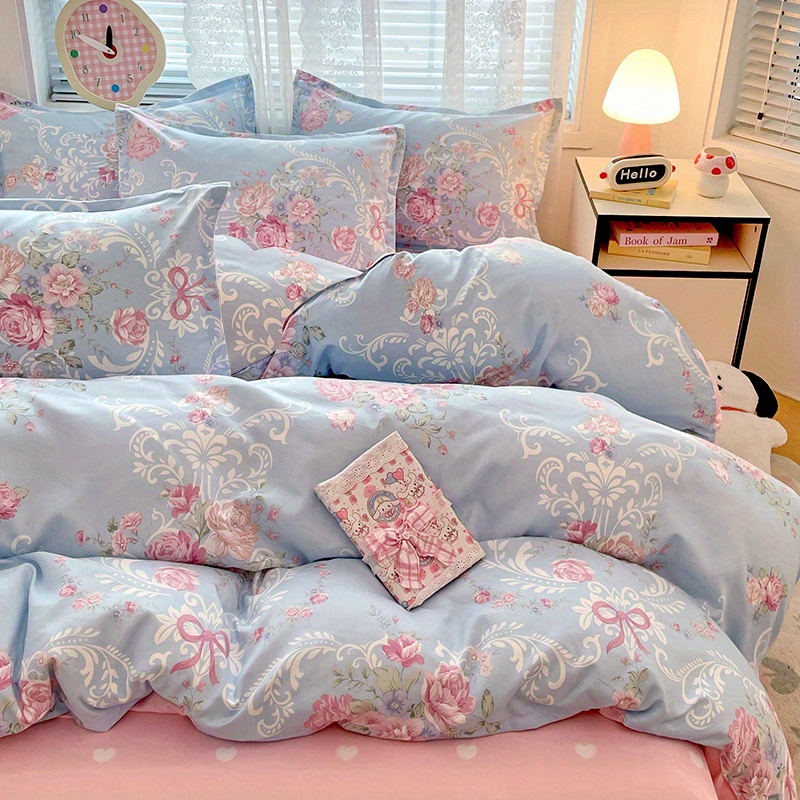 Conjunto de Cama Pastoral de 4 - Linen Duvet Cover avaliação e preço
